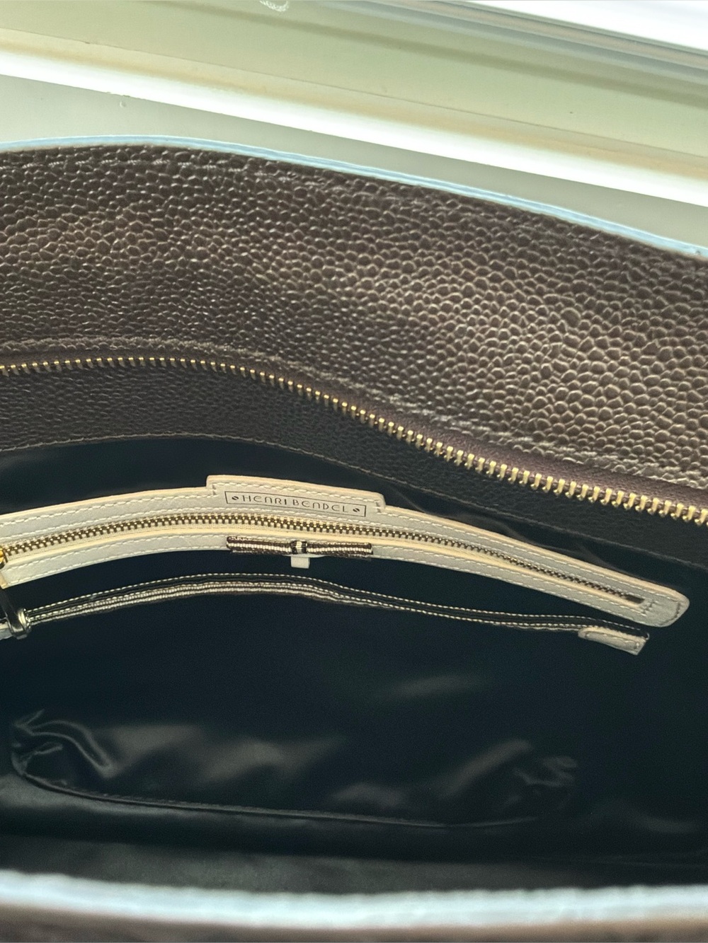Henri Bendel Rare Black Pony Hair & Leather Satchel / Tote NWOT - Picture 11 of 12